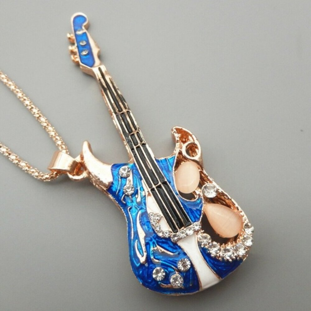 Betsey Johnson Guitar Necklace